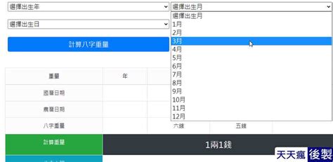 算命不求人幾兩重|免費八字重量計算機